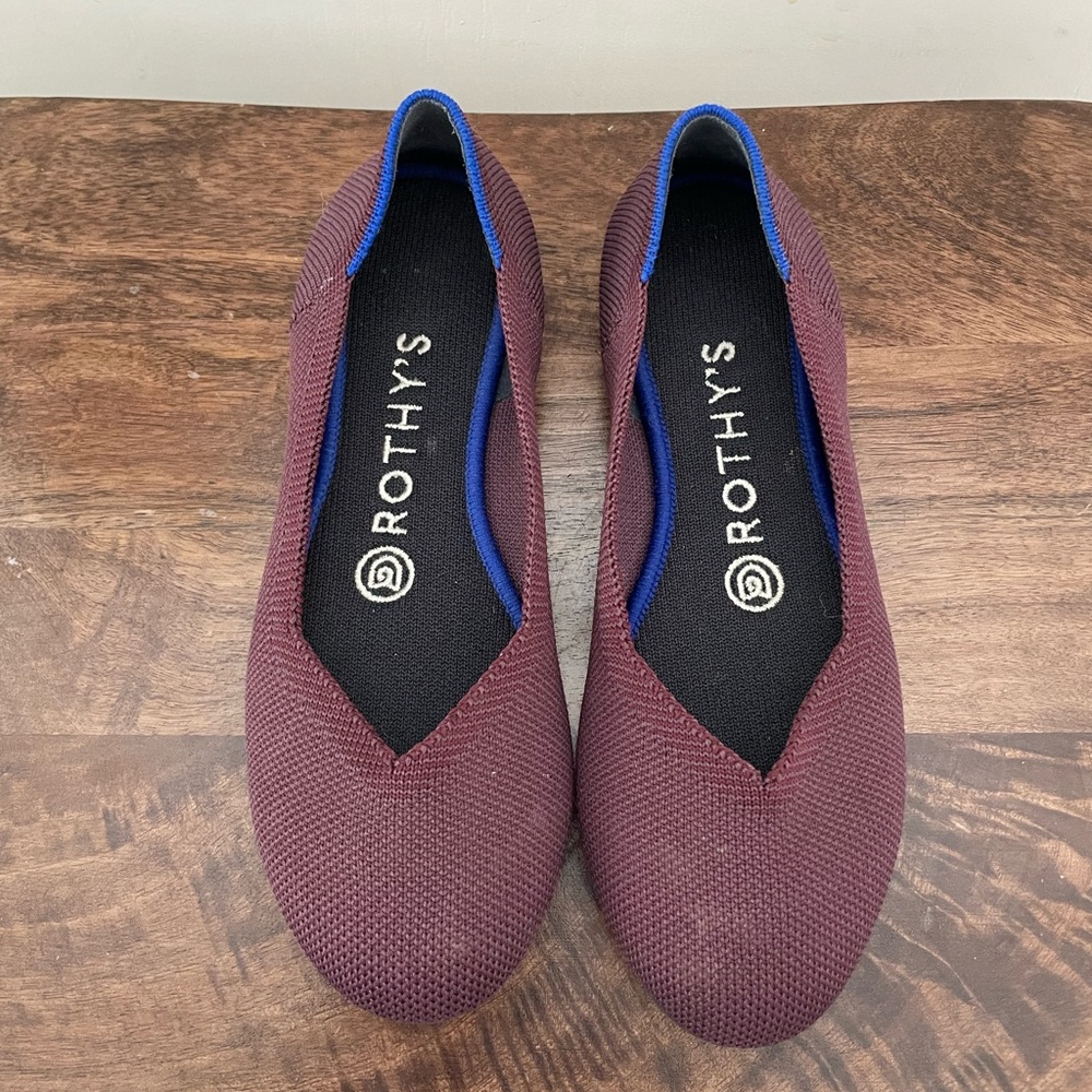 Rothy's Red Flats & Loafers with Rounded Toe